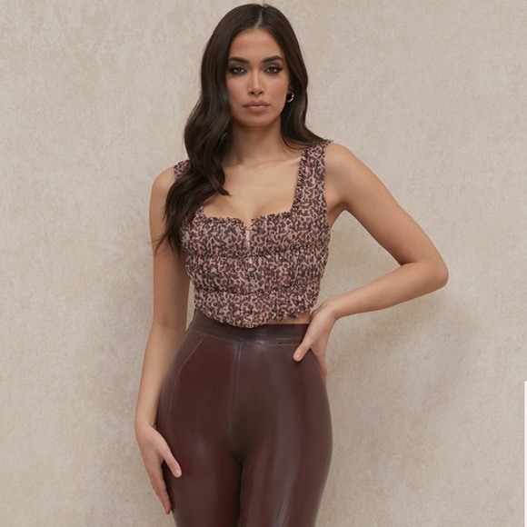 House of cb Carly animal print ruched corset top - Picture 14 of 15